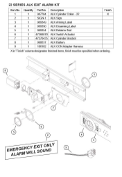 22 SERIES ALK EXIT ALARM KIT 22 SERIES ALK EXIT ALARM KIT
